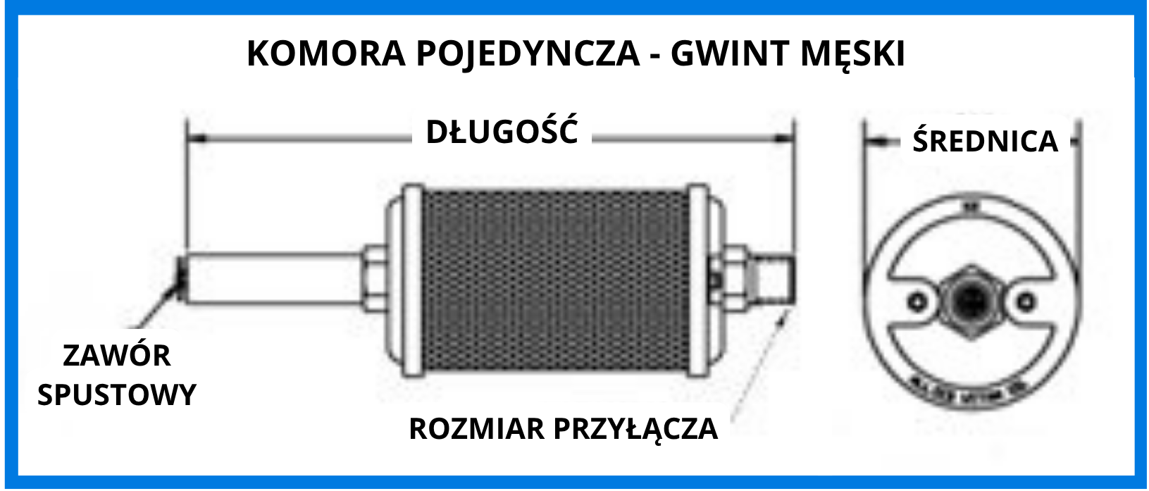 Wymiary Tłumików hałasu z eliminatorem mgły olejowej