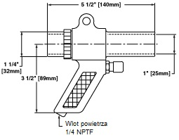 Pneumatyczny odkurzacz ręczny